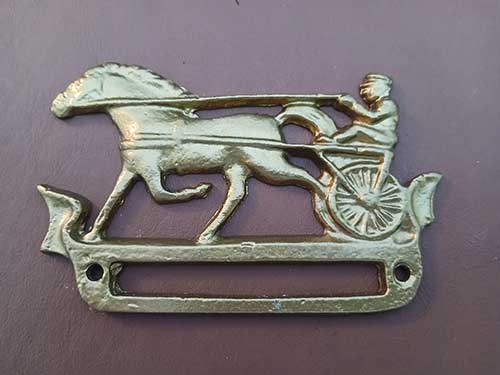 Brass Harness Racing Plaque Brass Harness Racing Plaque