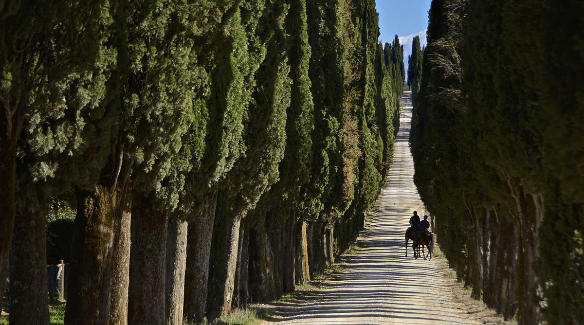 Horse riders in Villa Arceno (photo courtesy of Antonio Cinotti, Flickr)