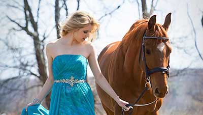 Acacia Courtney with her OTTB, Diva. (Photo by Clair Buffie)