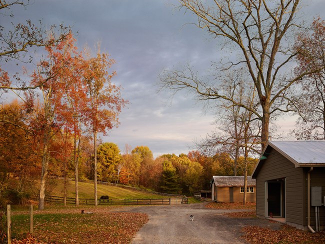 Two horse barns, one with living quarters.