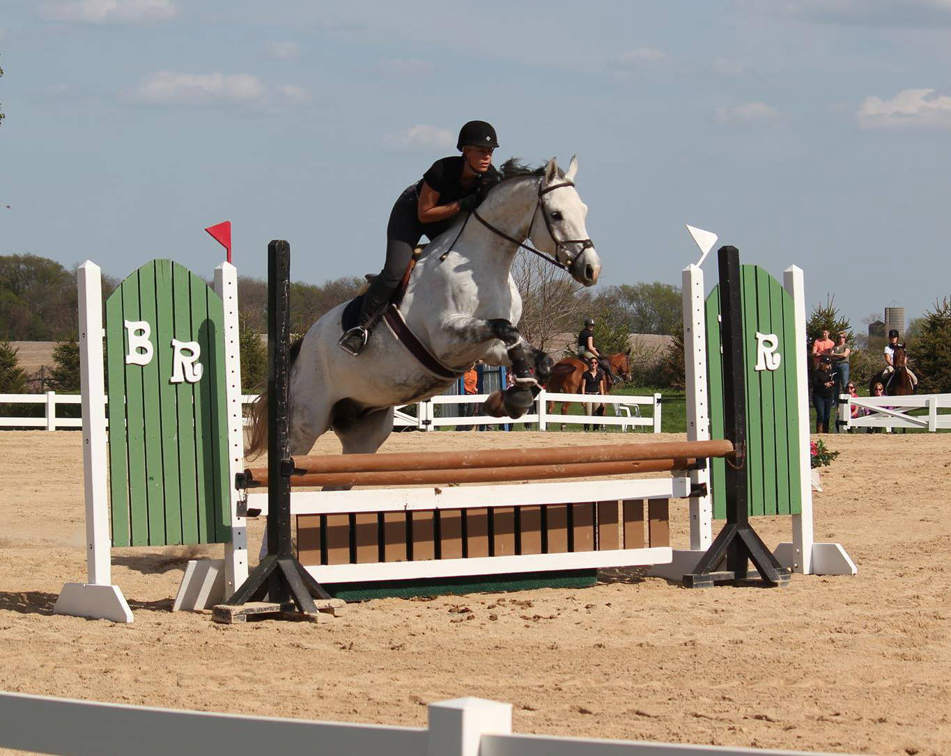 Kim Angerman at Tukaway Farm IL, Galloping Out