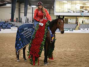 Champion barrel racer Fallon Taylor and Cowboy Swagger (photo courtesy CanterClix)