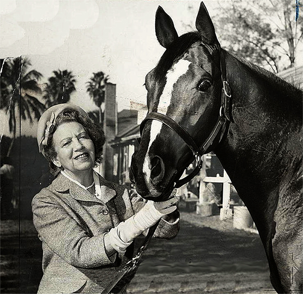 Elizabeth Arden with Jewel's Reward  1958 by Bill Greene World Telegram Library of Congress