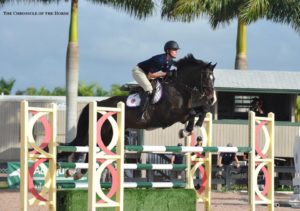 Geoffrey riding in the annual George H. Morris Horsemastership Clinic held in Wellington. Photo Credit: The Chronicle of the Horse.