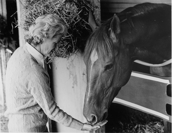 Penny Chenery with Secretariat (photo courtesy of Secretariat.com)