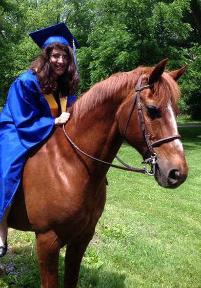 Gabby Sharing High School graduation with Rocky!