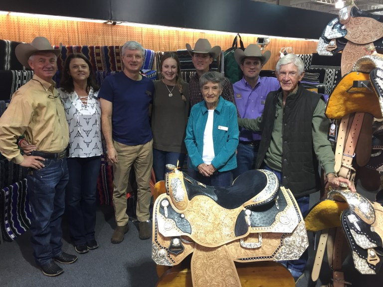 The three generation Harris family, in rear row, from left to right: Phil and Phyllis, Eddie, Mary Gwyn, Stanton and Preston. In foreground, Mabelene and Ralph.