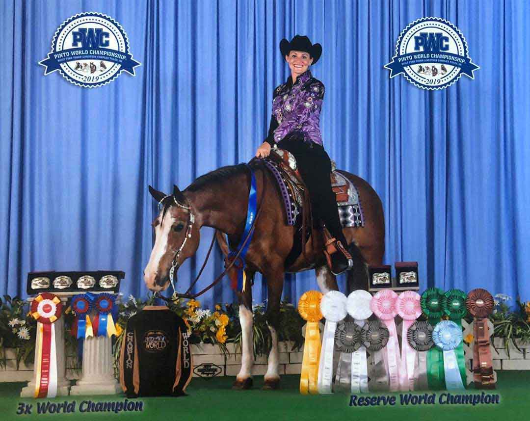 Photo of Dr. Kelly Mancinelli  and Saddie Sue (courtesy of Valley Vet)